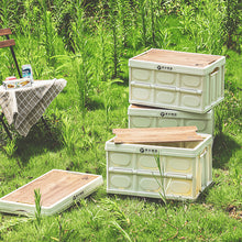 Load image into Gallery viewer, Collapsible Storage Box With Wood lid