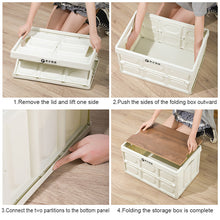 Load image into Gallery viewer, Collapsible Storage Box With Wood lid