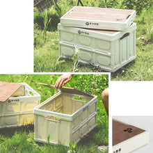 Load image into Gallery viewer, Collapsible Storage Box With Wood lid