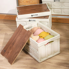 Load image into Gallery viewer, Collapsible Storage Box With Wood lid