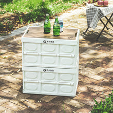 Load image into Gallery viewer, Collapsible Storage Box With Wood lid