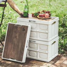 Load image into Gallery viewer, Collapsible Storage Box With Wood lid
