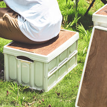 Load image into Gallery viewer, Collapsible Storage Box With Wood lid
