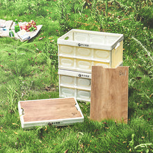 Load image into Gallery viewer, Collapsible Storage Box With Wood lid
