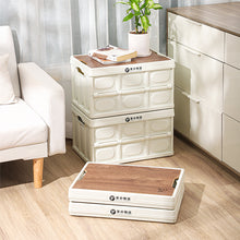 Load image into Gallery viewer, Collapsible Storage Box With Wood lid
