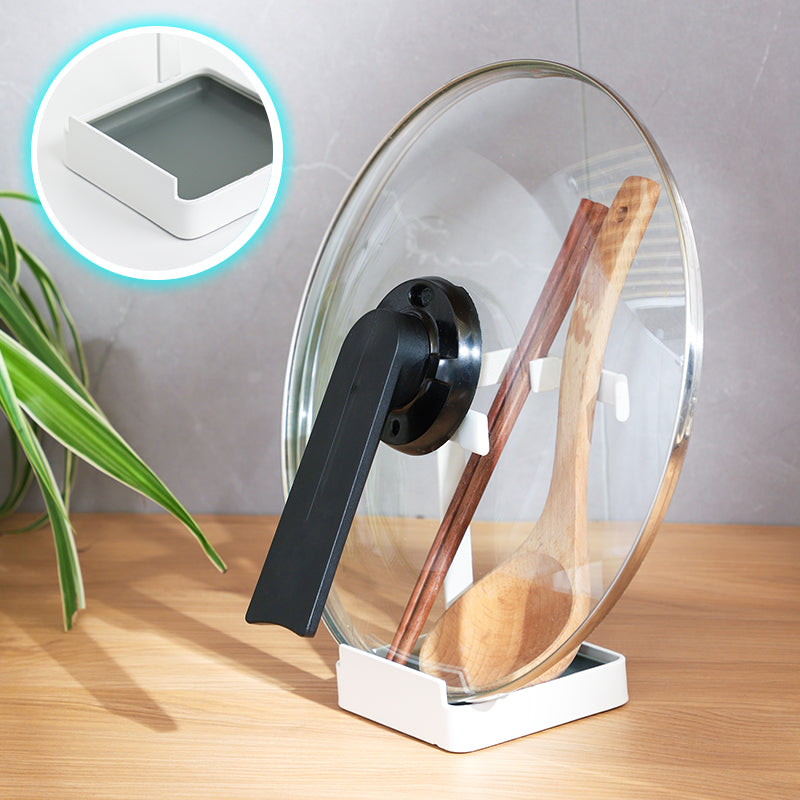 Square Metal Lid and Utensils Holder/Stand