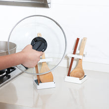 Load image into Gallery viewer, Square Metal Lid and Utensils Holder/Stand
