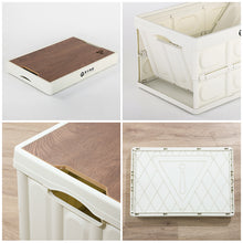 Load image into Gallery viewer, Collapsible Storage Box With Wood lid
